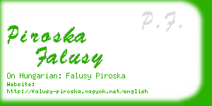 piroska falusy business card